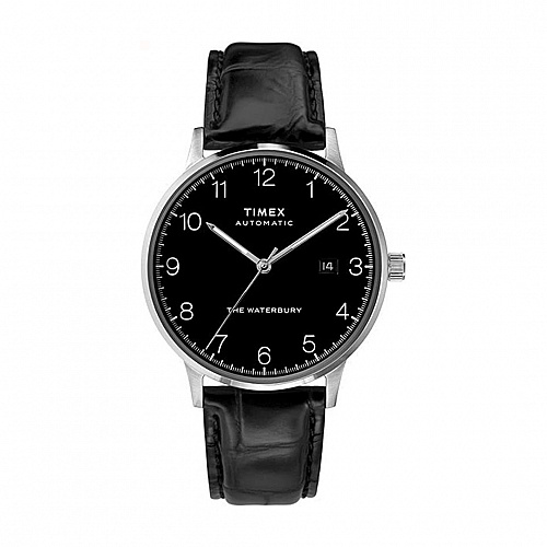 Waterbury Classic Automatic 40mm Leather Strap - Black